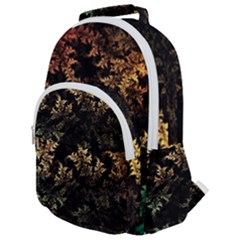 Fractal Patterns Gradient Colorful Rounded Multi Pocket Backpack by Cemarart