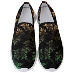 Fractal Patterns Gradient Colorful Men s Slip On Sneakers by Cemarart