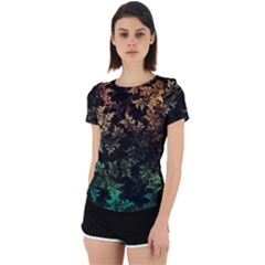 Fractal Patterns Gradient Colorful Back Cut Out Sport T-shirt by Cemarart