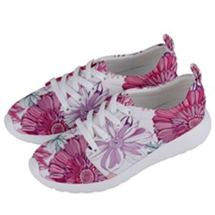 Violet Floral Pattern Women s Lightweight Sports Shoes by Cemarart