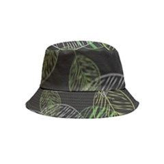 Leaves Floral Pattern Nature Inside Out Bucket Hat (kids) by Cemarart