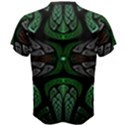 Fractal Green Black 3d Art Floral Pattern Men s Cotton T-Shirt View2