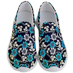 Blue Flower Floral Flora Naure Pattern Men s Lightweight Slip Ons by Cemarart