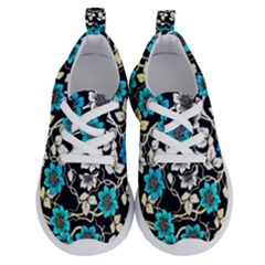 Blue Flower Floral Flora Naure Pattern Running Shoes by Cemarart