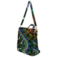 Digital Art Fractal Abstract Artwork 3d Floral Pattern Waves Vortex Sphere Nightmare Crossbody Backpack by Cemarart