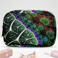 Digital Art Fractal Abstract Artwork 3d Floral Pattern Waves Vortex Sphere Nightmare Make Up Pouch (small) by Cemarart