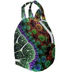 Digital Art Fractal Abstract Artwork 3d Floral Pattern Waves Vortex Sphere Nightmare Travel Backpack by Cemarart