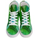 3d Leaves Texture Sheet Blue Green Men s Hi-Top Skate Sneakers View1