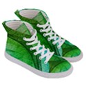 3d Leaves Texture Sheet Blue Green Men s Hi-Top Skate Sneakers View3