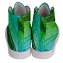 3d Leaves Texture Sheet Blue Green Men s Hi-Top Skate Sneakers View4