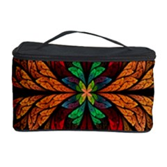 Fractal Floral Flora Ring Colorful Neon Art Cosmetic Storage Case by Cemarart