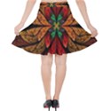 Fractal Floral Flora Ring Colorful Neon Art Velvet High Waist Skirt View2