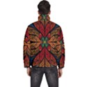 Fractal Floral Flora Ring Colorful Neon Art Men s Puffer Bubble Jacket Coat View4