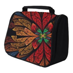 Fractal Floral Flora Ring Colorful Neon Art Full Print Travel Pouch (small) by Cemarart