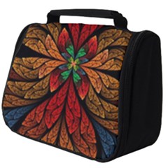 Fractal Floral Flora Ring Colorful Neon Art Full Print Travel Pouch (big) by Cemarart