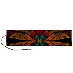 Fractal Floral Flora Ring Colorful Neon Art Roll Up Canvas Pencil Holder (l) by Cemarart