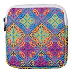 Colorful Flora Flora Kazakh Pattern Mini Square Pouch