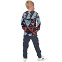 Fractal Triangle Geometric Abstract Pattern Kids  Overhead Hoodie View2