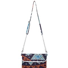 Fractal Triangle Geometric Abstract Pattern Mini Crossbody Handbag by Cemarart