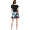 Fractal Triangle Geometric Abstract Pattern Waistband Skirt View2