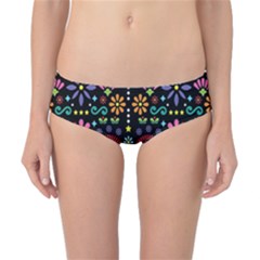 Mexican Folk Art Seamless Pattern Classic Bikini Bottoms by Bedest