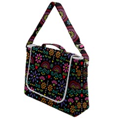 Mexican Folk Art Seamless Pattern Box Up Messenger Bag by Bedest