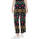 Mexican Folk Art Seamless Pattern Women s Pants  View1