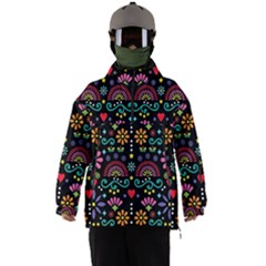 Mexican Folk Art Seamless Pattern Men s Ski And Snowboard Waterproof Breathable Jacket