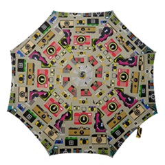 Retro Camera Pattern Graph Hook Handle Umbrellas (medium) by Bedest