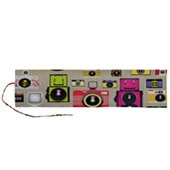 Retro Camera Pattern Graph Roll Up Canvas Pencil Holder (l) by Bedest