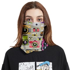 Retro Camera Pattern Graph Face Covering Bandana (two Sides) by Bedest