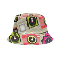 Retro Camera Pattern Graph Bucket Hat by Bedest