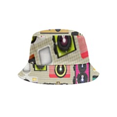 Retro Camera Pattern Graph Bucket Hat (kids) by Bedest