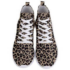 Leopard Animal Skin Patern Men s Lightweight High Top Sneakers by Bedest