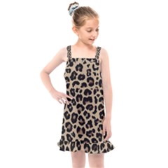 Leopard Animal Skin Patern Kids  Overall Dress by Bedest