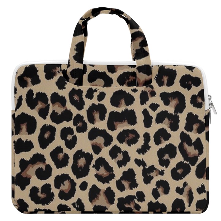 Leopard Animal Skin Patern MacBook Pro 13  Double Pocket Laptop Bag