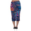 Wallet City Art Graffiti Velvet Midi Pencil Skirt View2