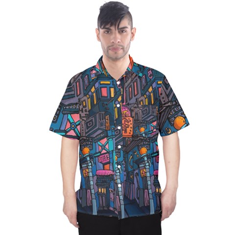 Wallet City Art Graffiti Men s Hawaii Shirt by Bedest