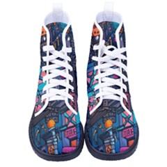 Wallet City Art Graffiti Kid s High-top Canvas Sneakers by Bedest