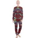 Colorful Owl Art Red Owl Women s Lounge Set View1