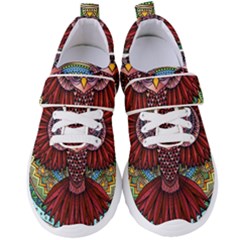 Colorful Owl Art Red Owl Women s Velcro Strap Shoes by Bedest