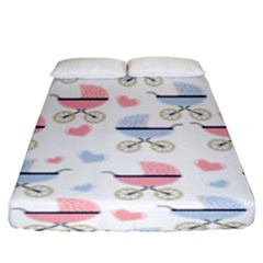 Pattern Stroller Carriage Texture Fitted Sheet (king Size) by Grandong