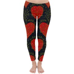 Love Hearts Pattern Style Classic Winter Leggings by Grandong