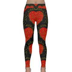 Love Hearts Pattern Style Classic Yoga Leggings by Grandong