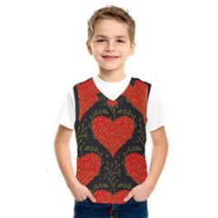 Love Hearts Pattern Style Kids  Basketball Tank Top by Grandong