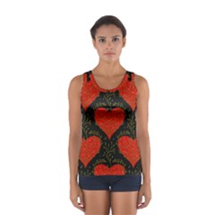 Love Hearts Pattern Style Sport Tank Top  by Grandong