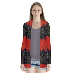 Love Hearts Pattern Style Drape Collar Cardigan by Grandong