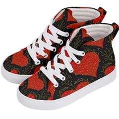 Love Hearts Pattern Style Kids  Hi-top Skate Sneakers by Grandong