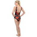 Love Hearts Pattern Style Cross Front Low Back Swimsuit View2