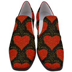 Love Hearts Pattern Style Women Slip On Heel Loafers by Grandong